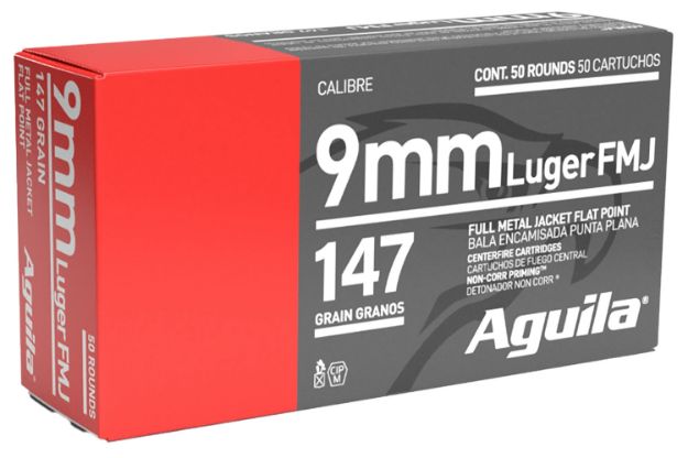 Picture of Aguila 9Mm Subsonic 147Gr Fmj Fn 50Rd 20Bx/Cs