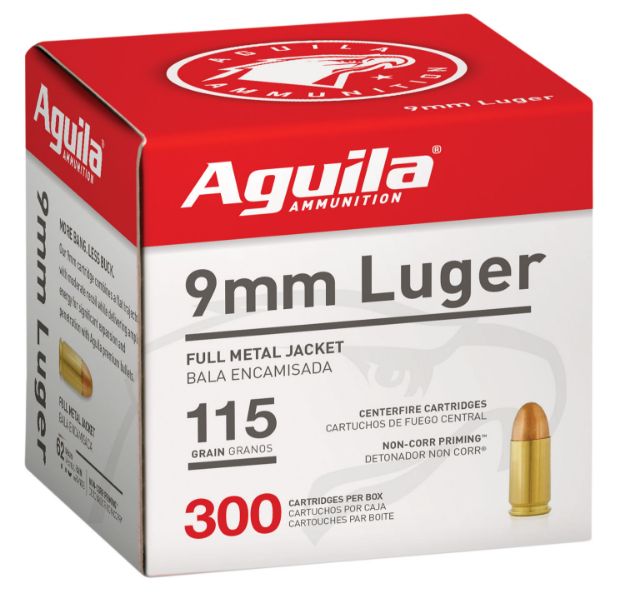 Picture of Aguila 9Mm Luger 115Gr Fmj-Rn 300Rd 4Bx/Cs