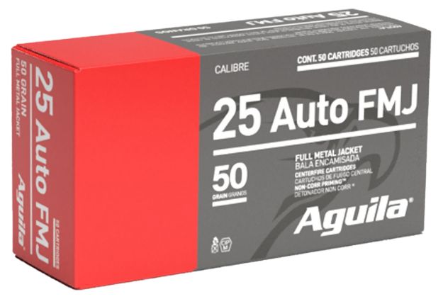 Picture of Aguila 25 Acp 50Gr Fmj-Rn 50Rd 20Bx/Cs