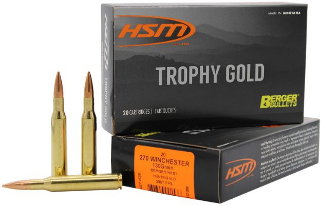 Picture of Hsm Trophy Gold 270 Win 130Gr Berger Vld 20Rd 20Bx/Cs <