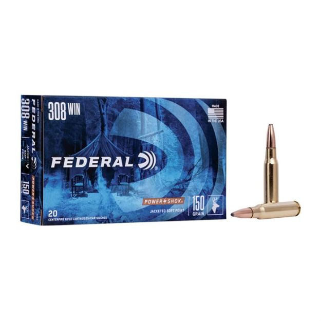 Picture of Federal Power-Shok 308 Win 150Gr Sp 20Rd 10Bx/Cs