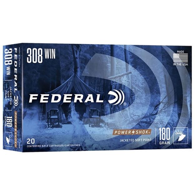 Picture of Federal Power-Shok 308 Win 180Gr Sp 20Rd 10Bx/Cs
