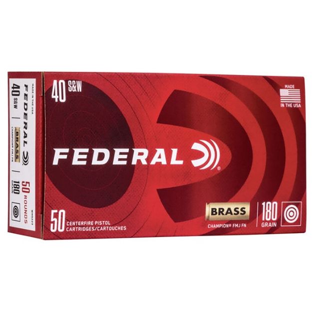 Picture of FED CHAMP 40S&W 180GR FMJ BRSS 50/1