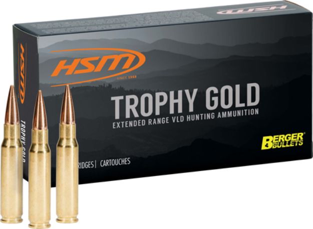 Picture of Hsm Trophy Gold 338 Lapua Mag 250Gr Berger Otm 20Rd 20Bx/Cs