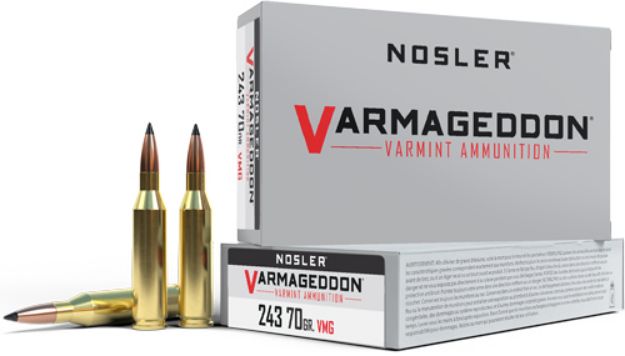 Picture of Nosler Varmageddon 243 Win 70Gr Fbt 20Rd 10Bx/Cs