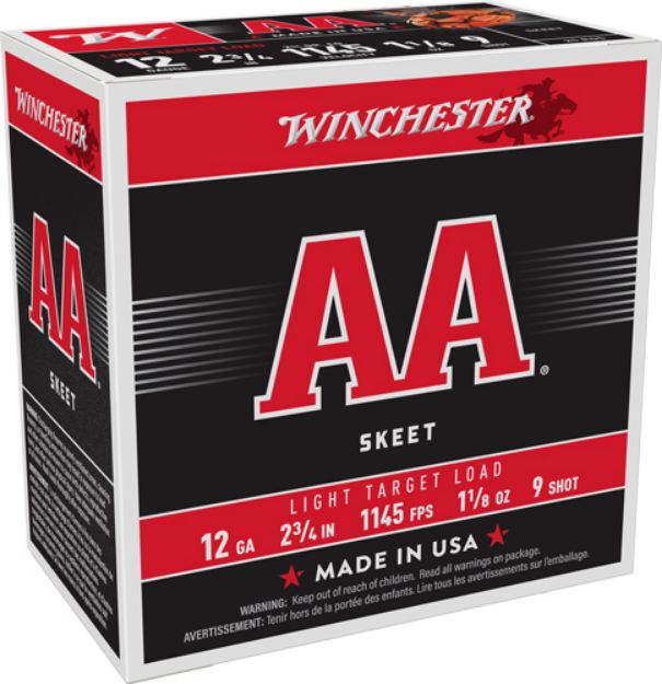 Picture of Winchester Aa 12Ga 2.75" 1-1/8Oz #9 1145Fps 250Rd Case