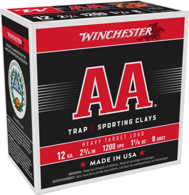 Picture of Winchester Aa 12Ga 2.75" 1-1/8Oz #8 1200Fps 250Rd Case