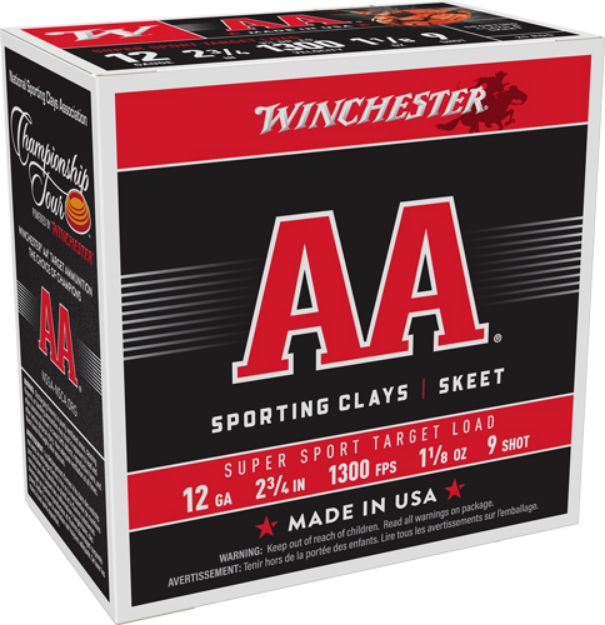 Picture of Winchester Aa 12Ga 2.75" 1-1/8Oz #9 1300Fps 250Rd Case