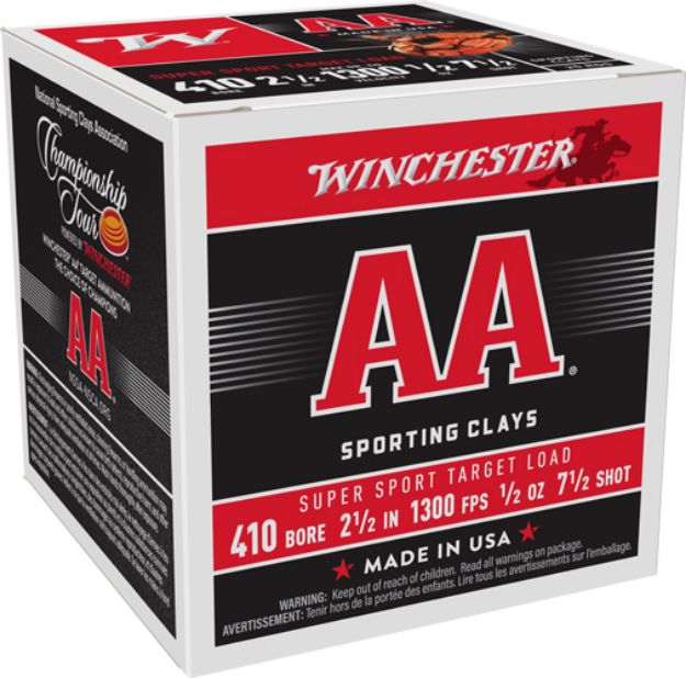 Picture of Winchester Aa 410 2.5" 1/2Oz #7.5 1300Fps 250Rd Case Lot
