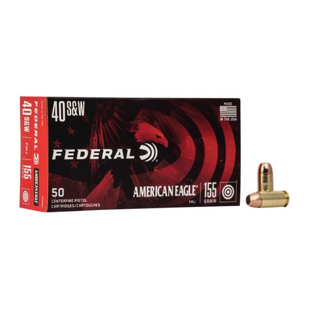 Picture of Federal Ae 40 Sw 155Gr Fmj-Tc 50Rd 20Bx/Cs