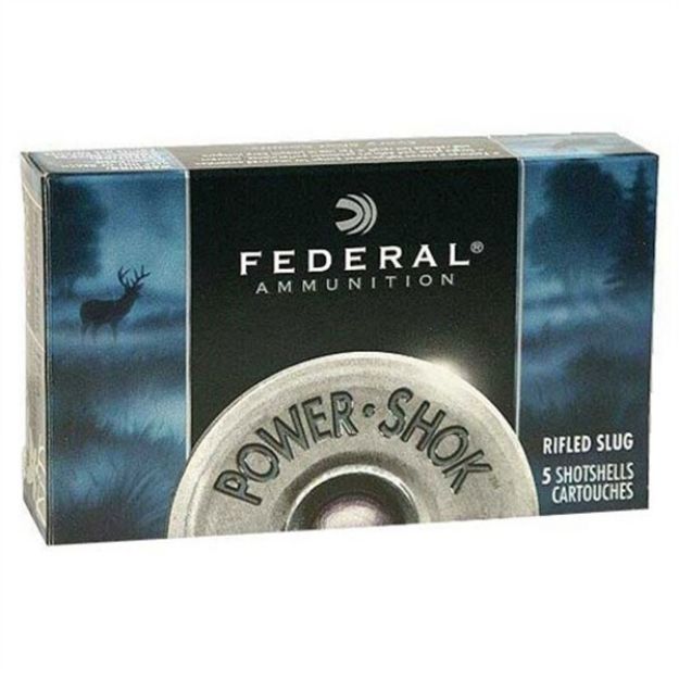 Picture of Federal Power Shok 12Ga 2.75" 1-1/4Oz Rifled Slug 5Rd 50Bx/C