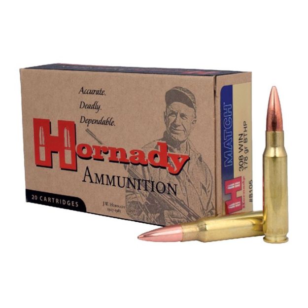 Picture of Hornady Match 308 Win 178Gr Bthp 20Rd 10Bx/Cs
