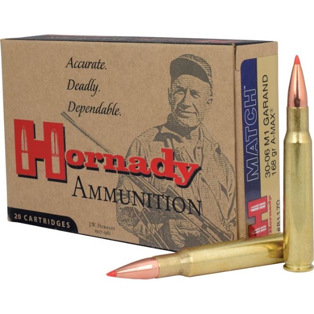 Picture of Hornady Match M1 Garand 30-06 168Gr Eld 20Rd 10Bx/Cs