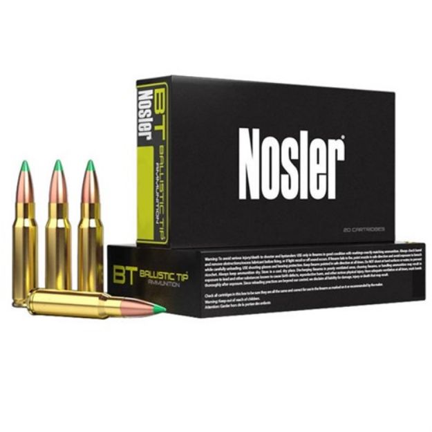 Picture of Nosler Bt 30-06 180Gr Ballistic Tip 20Rd 10Bx/Cs