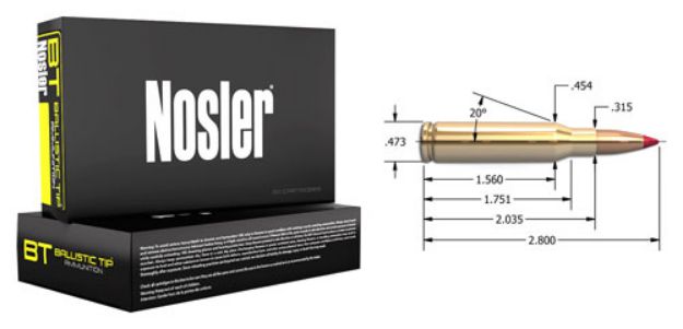 Picture of Nosler Bt 7Mm-08 Rem 120Gr Ballistic Tip 20Rd 10Bx/Cs