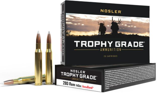 Picture of Nosler Trophy 280 Rem 140Gr Accubond Tip 20Rd 10Bx/Cs