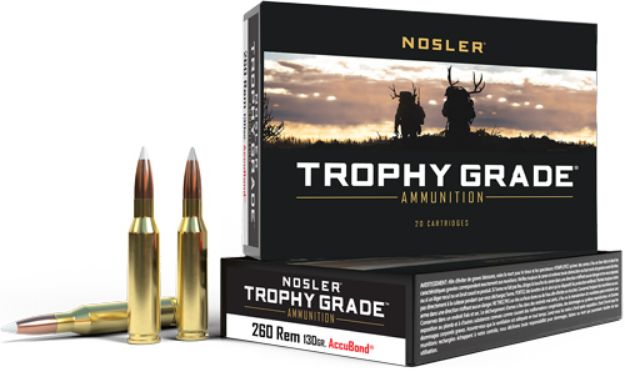 Picture of Nosler Trophy Grade 260 Rem 130Gr Accubond 20Rd 10Bx/Cs