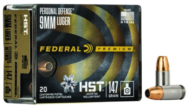 Picture of Federal Premium 9Mm Luger 147Gr Hst Jhp 20Rd 10Bx/Cs