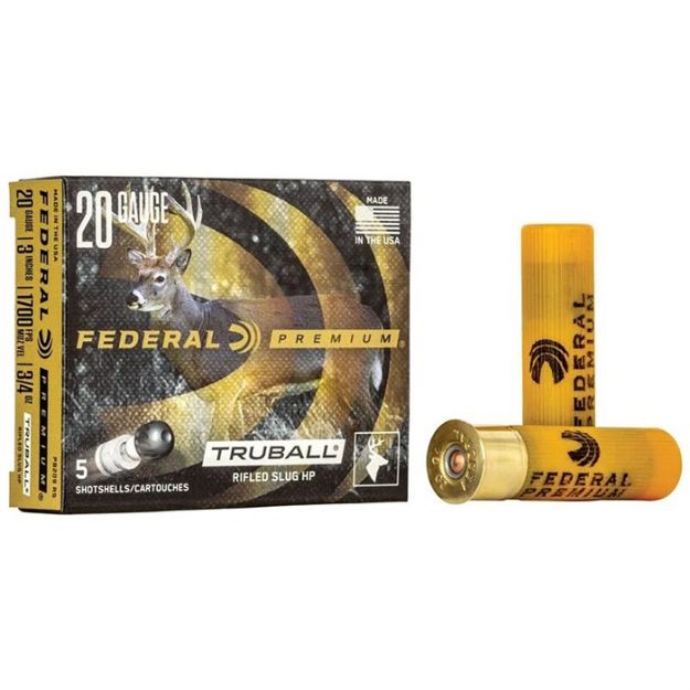 Picture of Federal Truball 20Ga 3" 3/4Oz Rifled Slug 5Rd 50Bx/Cs