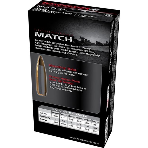 Picture of Winchester Supreme 338 Lapua Mag 250Gr Match 20Rd 10Bx/Cs