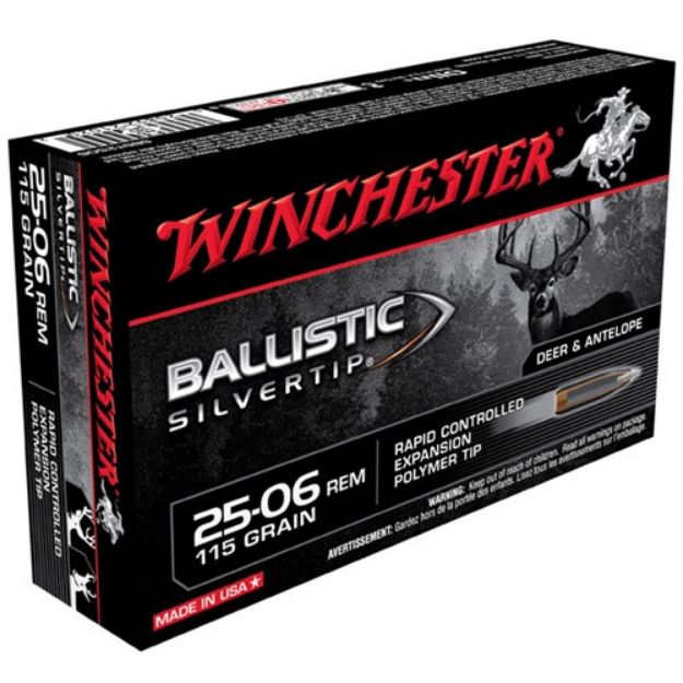 Picture of Winchester Supreme 25-06 Rem 115Gr Silver-Tip 20Rd 10Bx/Cs