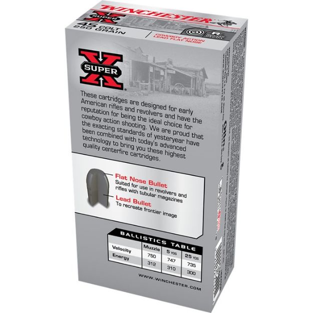Picture of Winchester Cowboy 45 Lc 250Gr Lead-Fp 50Rd 10Bx/Cs