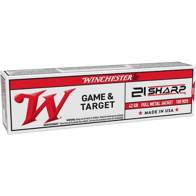 Picture of Winchester Usa 21 Sharp 37Gr Fmj 1325 Fps 100Rd 20Bx/Cs