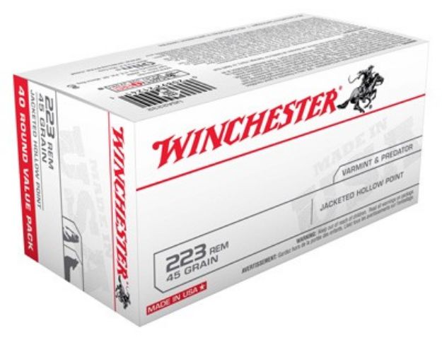 Picture of Winchester Usa 223 Rem 45Gr Jhp 40Rd 10Bx/Cs