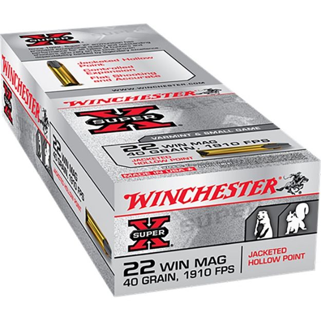 Picture of Winchester Super-X 22Wmr 40Gr Jhp 1910Fps 50Rd 40Bx/Cs