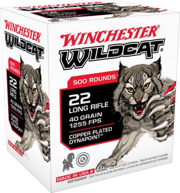 Picture of Winchester Wildcat 22Lr 40Gr Lead-Rn 1255Fps 500Rd 10Bx/Cs