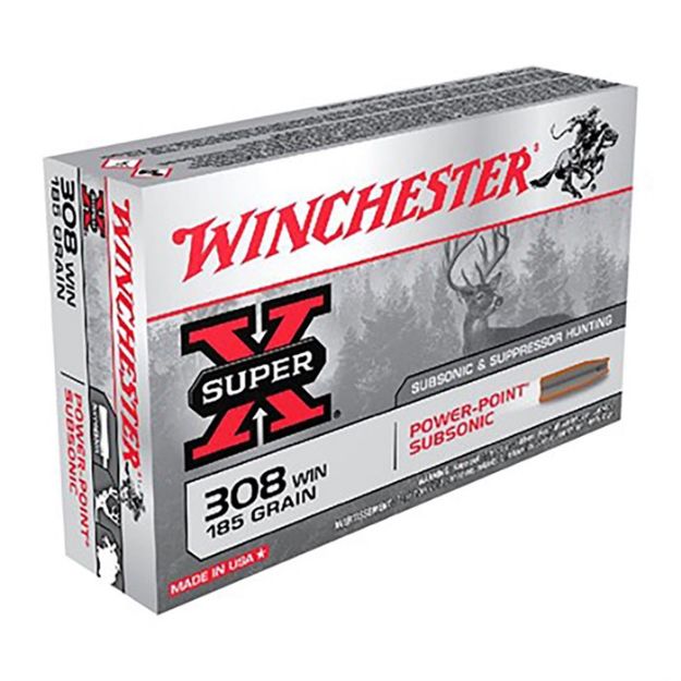 Picture of Winchester Super-X 308 Win Subsonic 185Gr 20Rd 10Bx/Cs