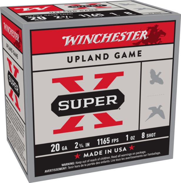 Picture of Winchester Super-X 20Ga 2.75" 1Oz #8 1165Fps 250Rd Case Lot