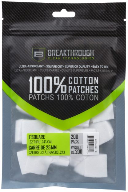 Picture of Breakthrough Cleaning Patches 1" Square .22-.243 200 Pk