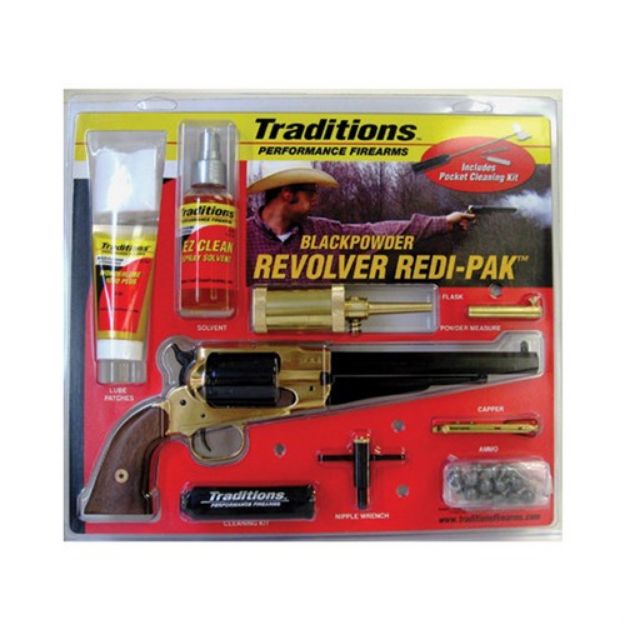 Picture of Traditions Bp Revolver 1858 Rem 44 Cal Brass/Wal Redi-Pak