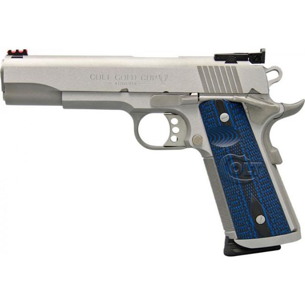 Picture of Colt Gold Cup Trophy 9Mm 5" 8Rd Stainless Blue G10 Grips