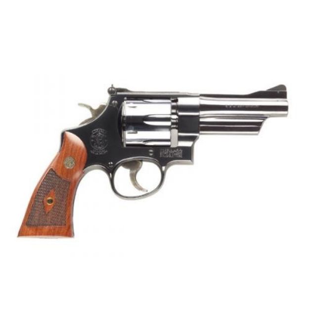 Picture of S&W 27 Classic 357Mag 4"As Blued Checkered Wood Grips