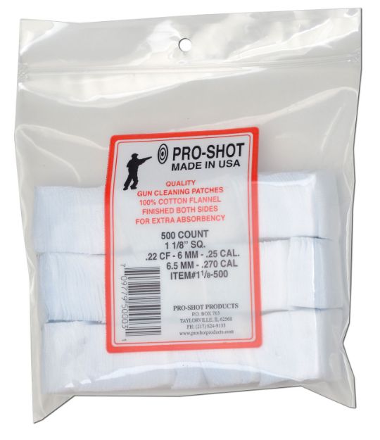 Picture of PRO-SHOT PATCH .22-.270CAL SQ 500 CT