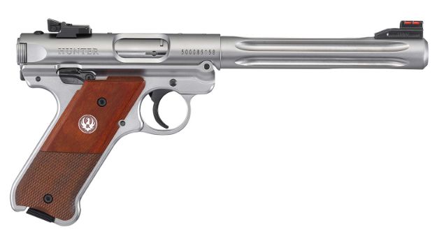 Picture of Ruger Mark Iv Hunter 22Lr 6.88" Fluted Bull As S/S Wood