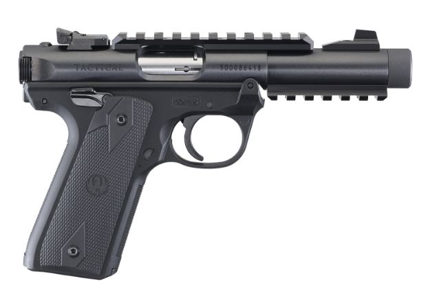 Picture of Ruger Mark Iv 22/45 Tactical 22Lr 4.40 Adj. Black  Rubber