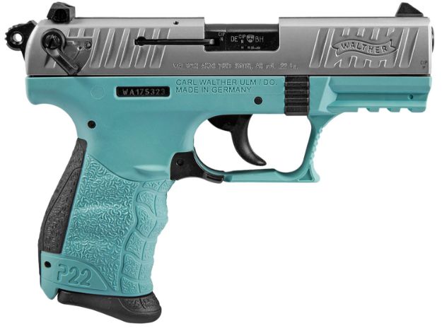 Picture of Walther P22 Ca 22Lr 3.42" As 10-Shot Angel Blue Polymer