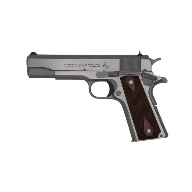 Picture of Colt Government 1911 45Acp 5" 7Rd Stainless Rosewood