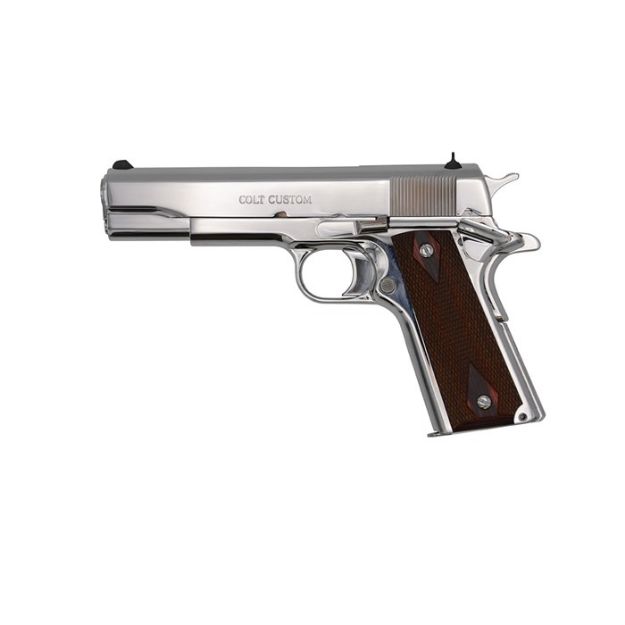 Picture of Colt Gov't 45Acp 5" White Dot Sights Bright Stainless<