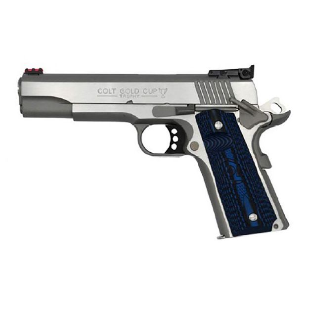 Picture of Colt Gold Cup Lite 9Mm 5" 8Rd Stainless Blue G10 Grips