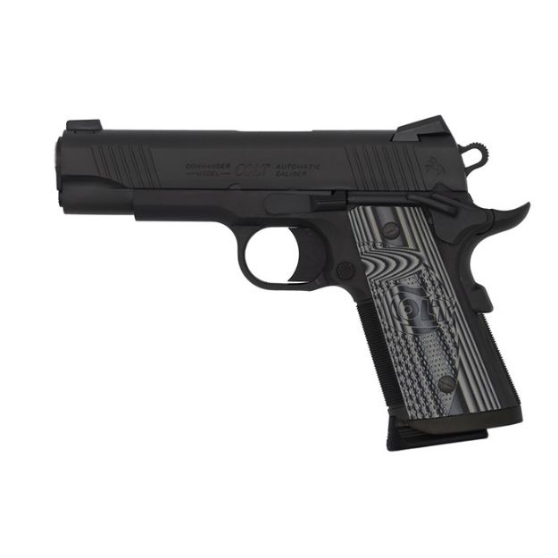 Picture of Colt Combat Unit 9Mm 4.25" 8Rd Anodize Black Gray Grips