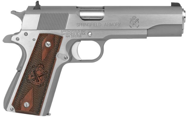 Picture of Springfield Mil-Spec 1911   45 Acp 5" 7Rd Stainless Ca Comp