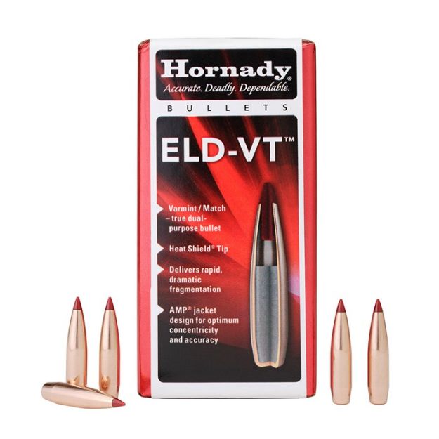 Picture of Hornady Bullets 22 Cal .224 62Gr. Eld-Vt 100Ct 25Bx/Cs