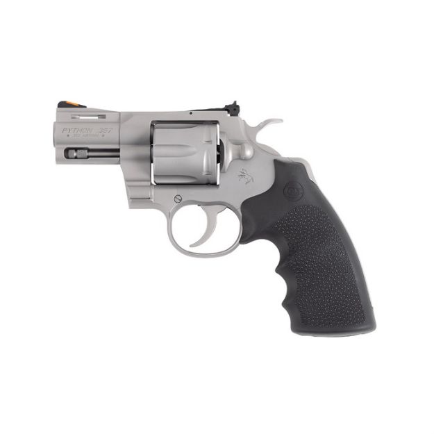 Picture of Colt Python 357Mag 2.5" 6Rd Matte Stainless Hogue Grips<