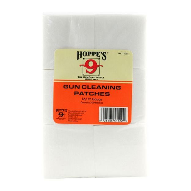 Picture of Hoppes Cleaning Patch #5 For .16-.12 Gauge 300 Pack<