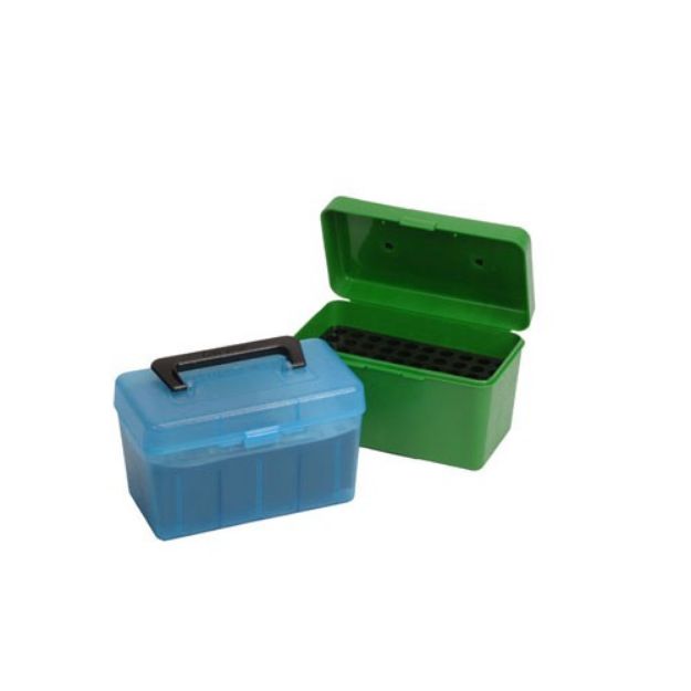 Picture of Mtm Deluxe Ammo Box 50-Rounds Lg Rifle 220 Swift-30/06 Green