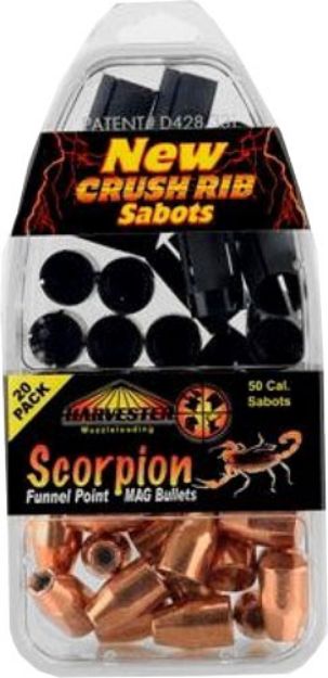 Picture of Harvester Scorpion 50 Cal 240Gr .451 Funnel Point 20Pk